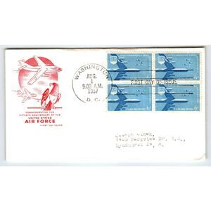Scott #C55 1957 US Air Force 50th Anniv First Day Cover FDC Unaddressed